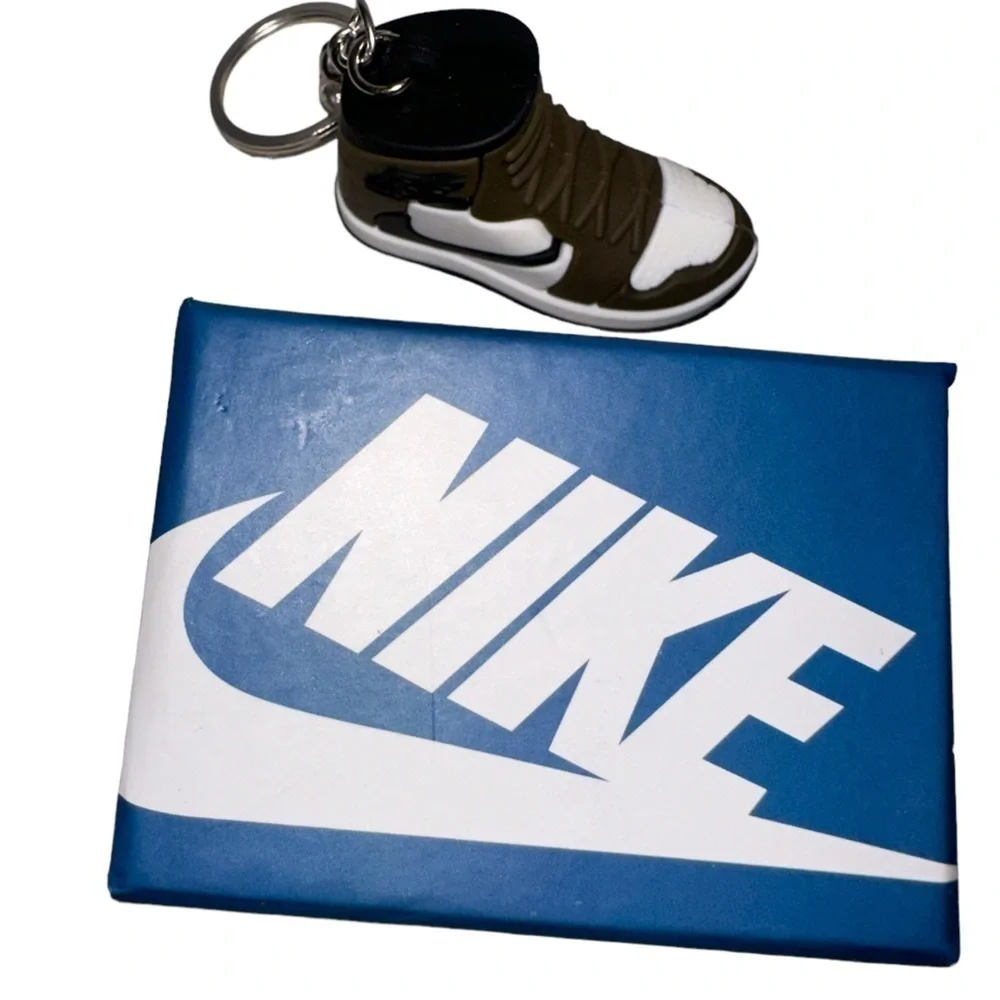 Air Jordan 1 High Top Nike Key Chain/ Bag Charm Grey, Black & White Comes w/box